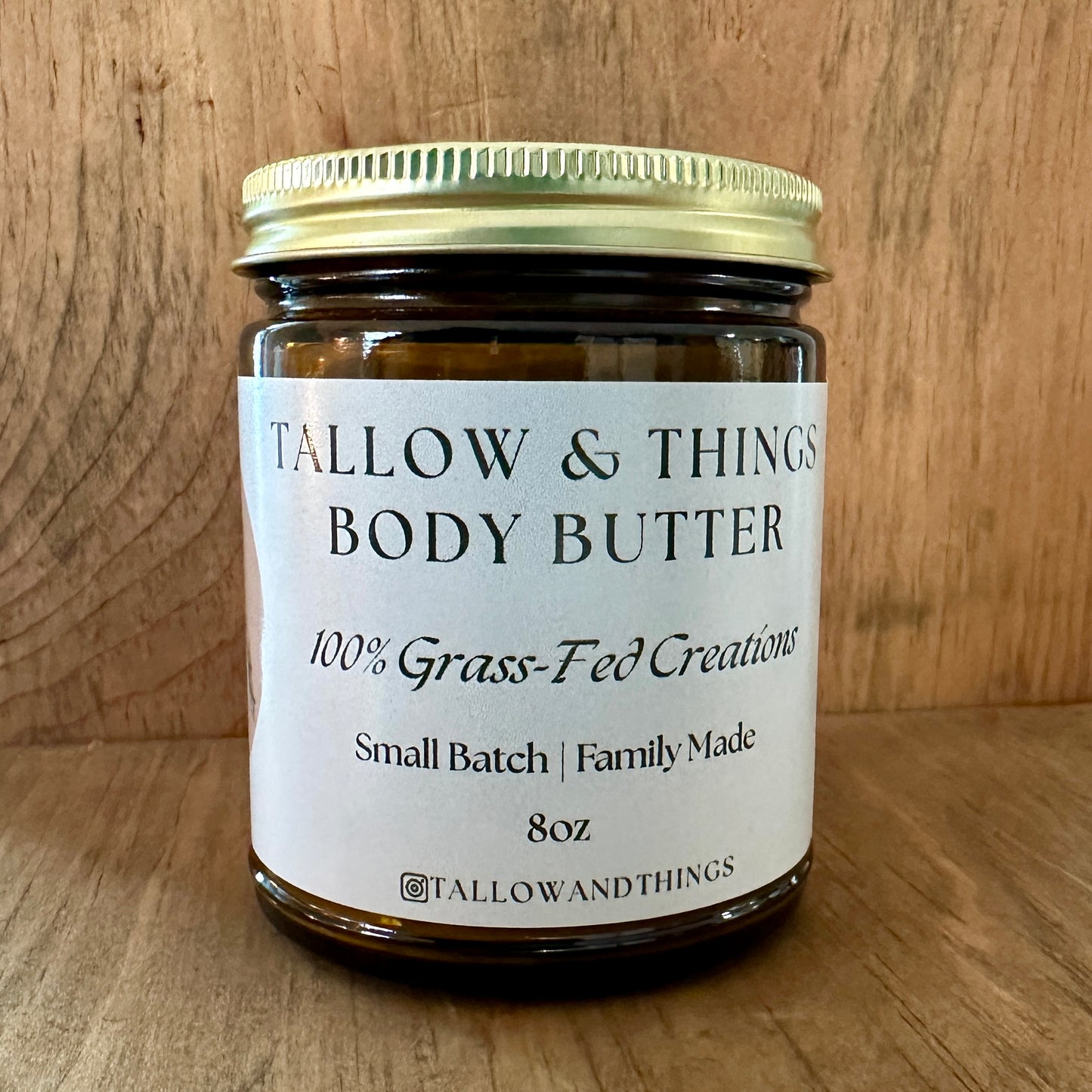 (8oz) 100% Pure & Grassfed, Roman Chamomile & Lavender Infused, Tallow Body Butter